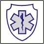 Ecusson Blason Blanc Caducée - Marine