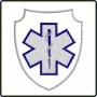 Ecusson Blason Blanc Caducée - Argent