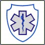 Ecusson Blason Blanc Caducée - Royal