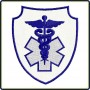 Ecusson Blason Blanc Double Caducée - Marine