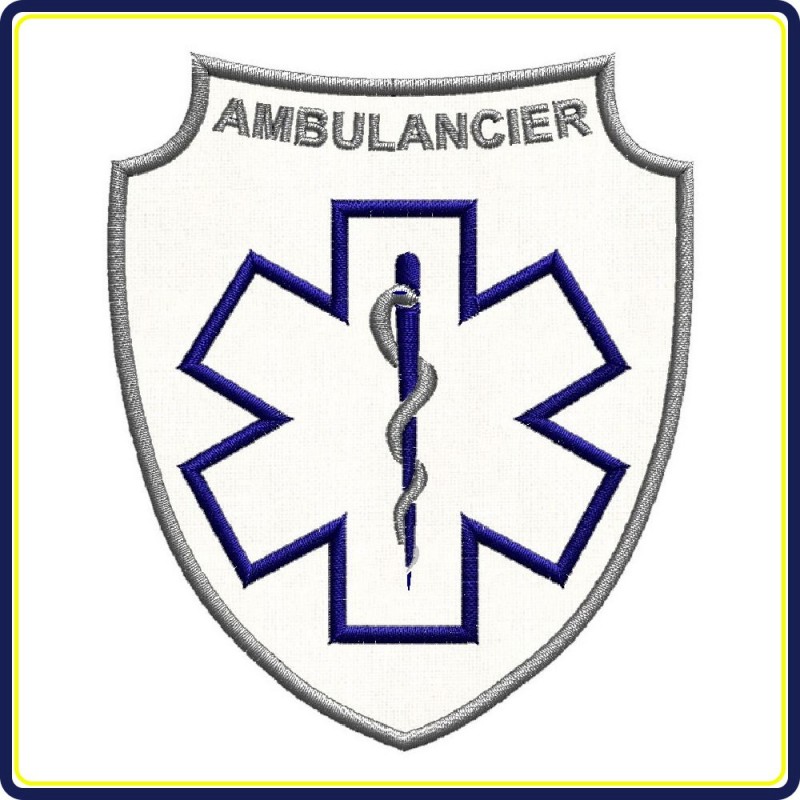 Ecusson blanc Blason Texte
